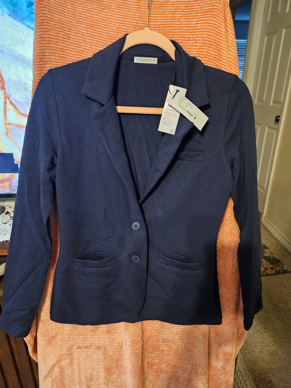 Navy Women's Anonym Blazer Jacket NWT Sz XS